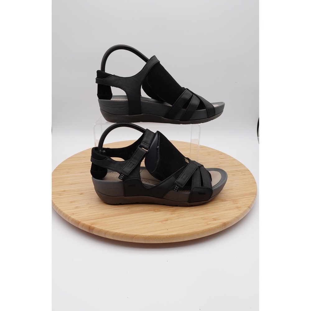 Baretraps Angey Sandals Womens Size 9 40 Black Strappy Wedge Comfort Shoes